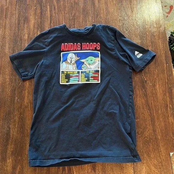 Adidas hoops basketball  Star‎ Wars boys tee shirt XL excellent condition - Picture 1 of 5